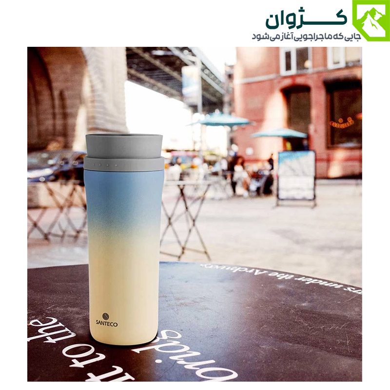ماگ سانتکو مدل ODDA – رنگ آبی آسمانی، با وزن سبک حدود ۳۴۰ گرم