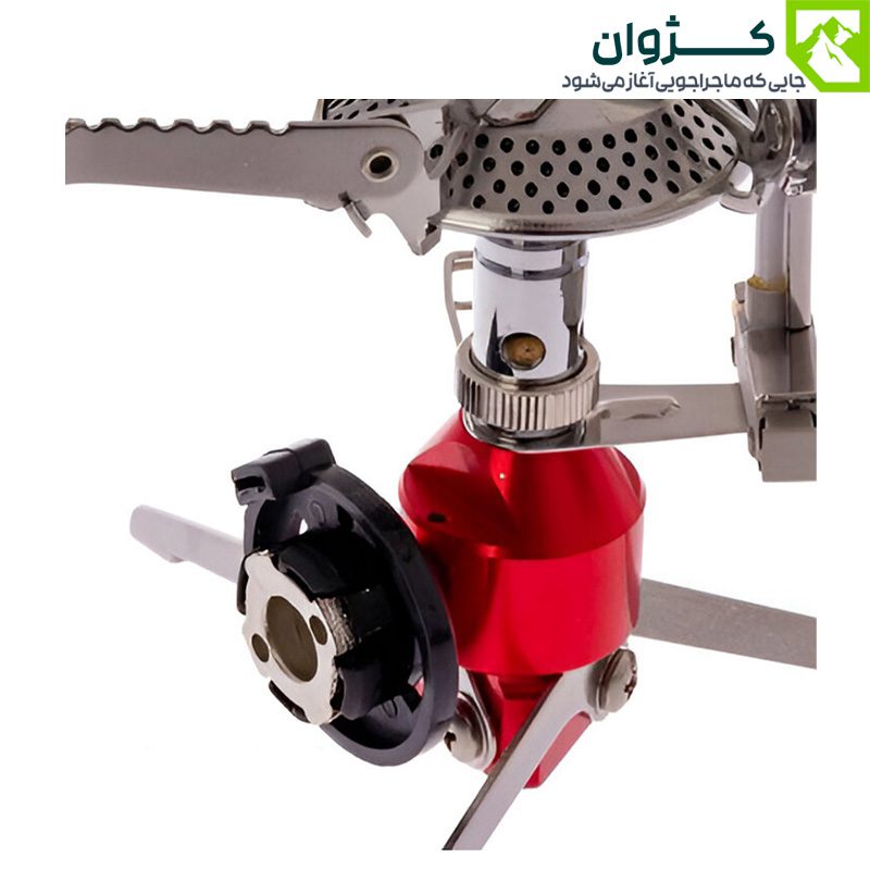 سرشعله کمپینگ اسنوهاک SN20-A8 با طراحی چهار پر و فندک داخلی، مقاوم در برابر باد و مناسب استفاده در فضای باز