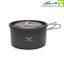 قابلمه تکی از ست ظروف SN-T112 با بدنه آلومینیومی و درب فشرده، آماده برای آشپزی در فضای باز