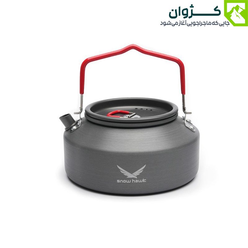 کتری ست ظروف دو نفره اسنوهاک کد SN-T112 به صورت دسته باز و کامل با در کتری
