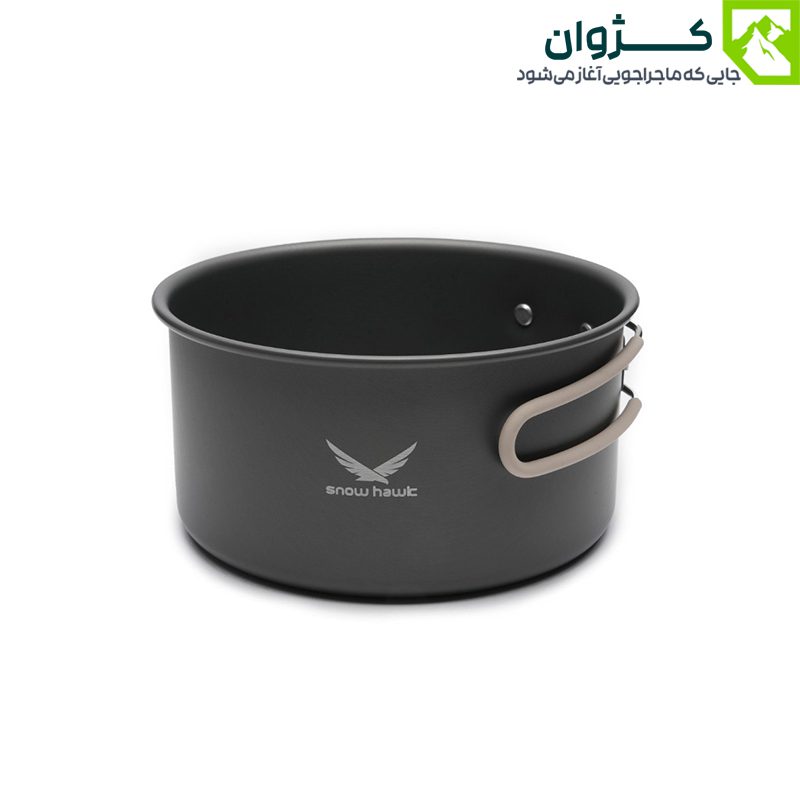 قابلمه آلومینیومی سبک اسنوهاک SN-T112 با دسته تاشو، مناسب برای پخت غذا در کمپینگ و طبیعت‌گردی