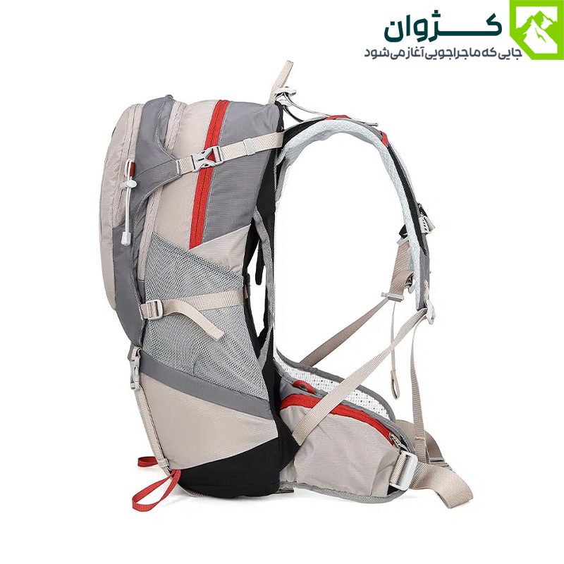 کوله‌پشتی ۳۶ لیتری اسنوهاک مدل ADVENTURE کد SN-B3125 رنگ آبی، مناسب کوهنوردی، طبیعت‌گردی و سفرهای ماجراجویانه با سیستم گردش هوا و خروجی شلنگ آب