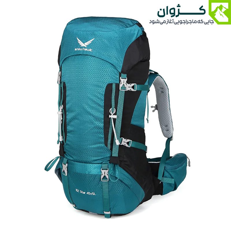 کوله‌پشتی اسنوهاک مدل K2 STAR سبز زیتونی – مناسب برای سفرهای یک‌روزه و چندروزه