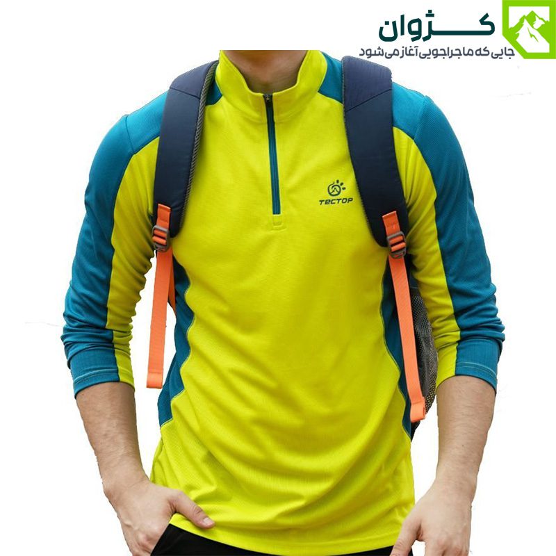 تصویر محصول بلوز نیم‌زیپ TECTOP TS7585 مناسب کمپینگ، دوچرخه‌سواری و پیاده‌روی