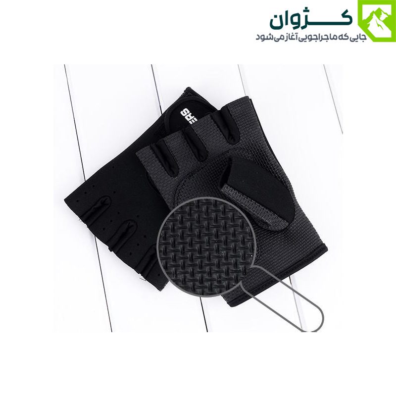 عکس دستکش نیم‌پنجه اسپرت VEASAERS مدل 1101 با بند قابل تنظیم و کف تقویت‌شده