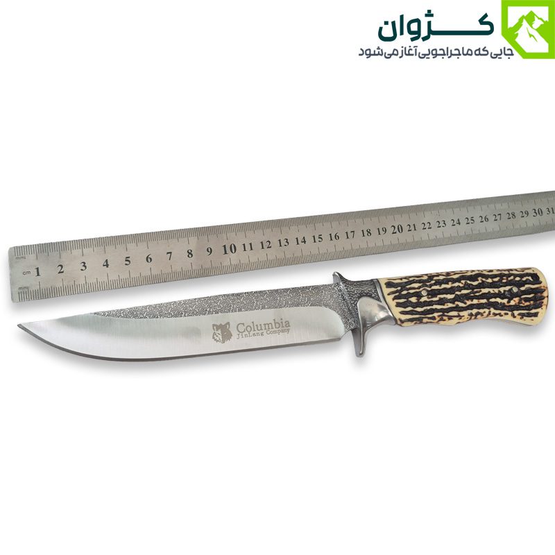 کارد Columbia SA45 با تیغه فولادی و دسته ارگونومیک برای استفاده در فضای باز