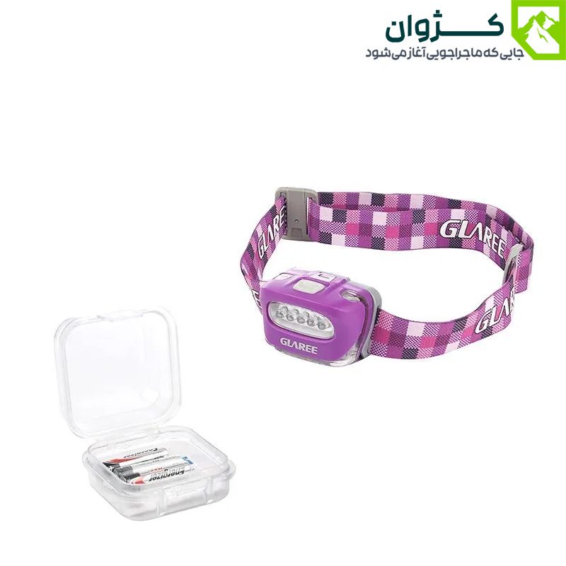 هدلامپ ضدآب گلاری مدل L50-PRO با بند قابل تنظیم و باتری قابل شارژ