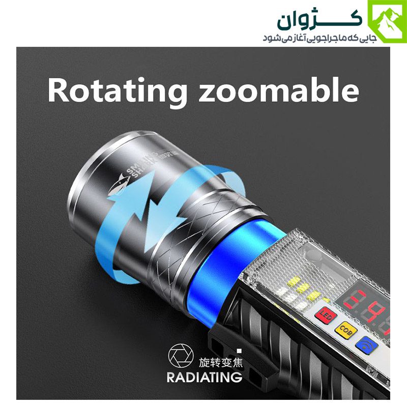چراغ قوه چندکاره DY-3002 با نور UV برای تشخیص لکه‌ها و سنگ‌های فلورسانس، مناسب سفرهای ماجراجویانه و بررسی محیط