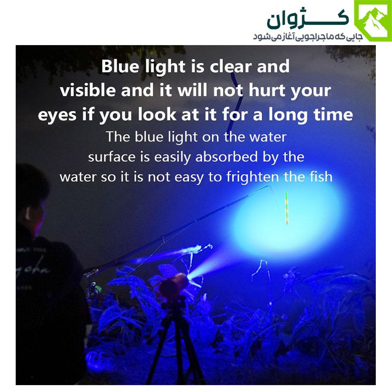 چراغ قوه SMILING SHARK مدل DY-3002 با قابلیت تنظیم لنز، نور سفید و قرمز، و سنسور حرکتی؛ همراهی هوشمند در کمپینگ و ماهیگیری شبانه