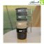 چهار لیوان سفری بلک‌دیر مدل BLACK DEER BCM-2456 – رنگ‌های مشکی، خاکی، سبز زیتونی و طوسی، چیده‌شده کنار هم روی میز چوبی