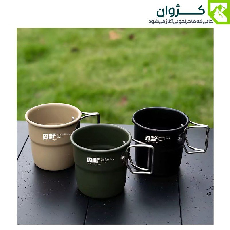 ست لیوان‌های کمپینگ بلک‌دیر – چهار رنگ کنار هم، نمایش تنوع رنگی و طراحی مقاوم