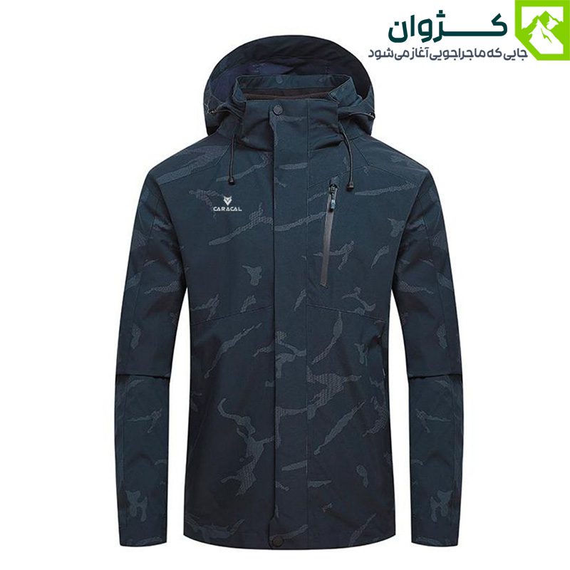 کاپشن دوپوش مردانه کاراکال مدل CA-C3114A با طرح ارتشی، مناسب کوهنوردی و طبیعت‌گردی در شرایط سخت