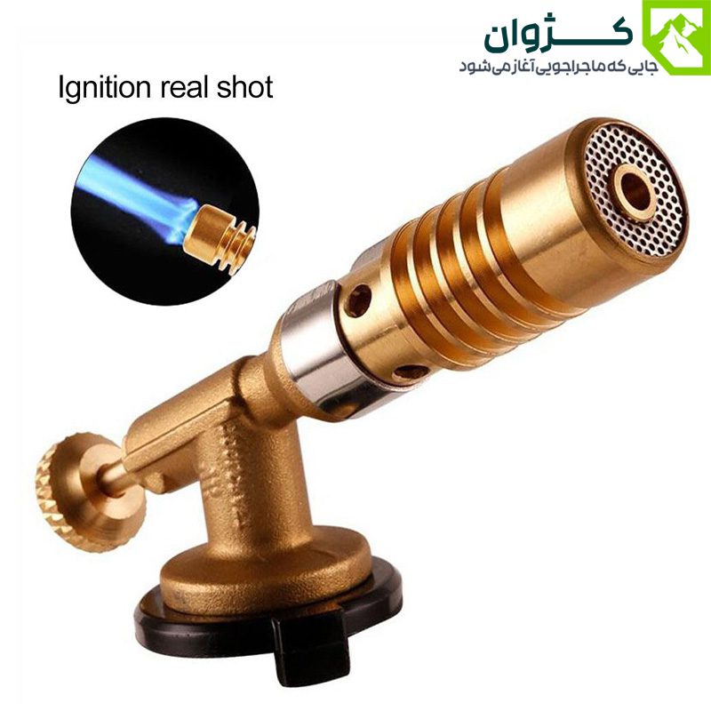 خروجی شعله مشعل با زاویه مورب و شعله روشن