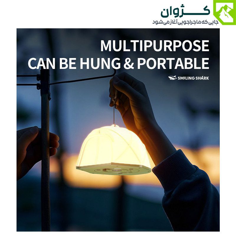 چراغ ریسه‌ای شارژی مدل KXK-505 با نورهای رنگی و کابل ۱۵ متری، مناسب کمپینگ، کوهنوردی و سفرهای ماجراجویانه