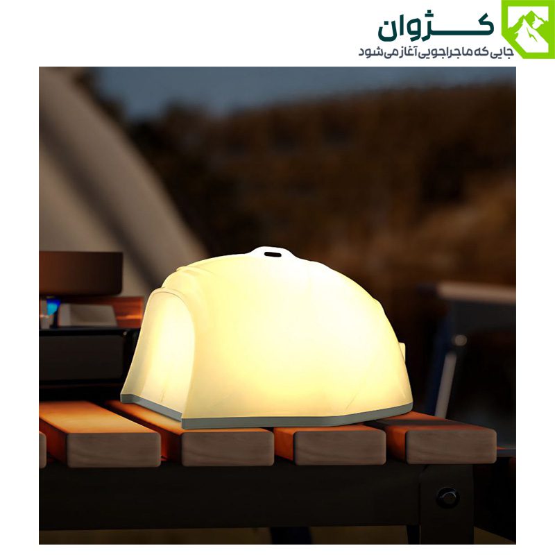 چراغ چادر ریسه‌ای شارژی KXK-505 با طول ۱۵ متر، مناسب روشنایی کمپینگ و سفرهای طبیعت‌گردی