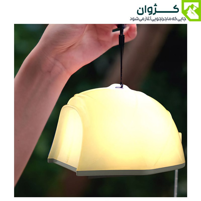 چراغ چادر ریسه‌ای شارژی KXK-505 با طول ۱۵ متر، مناسب روشنایی کمپینگ و سفرهای طبیعت‌گردی