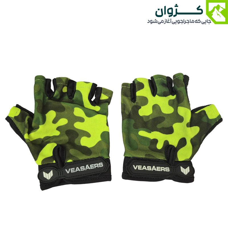 دستکش نیم‌پنجه مقاوم VEASAERS مدل 1102 با رنگ‌بندی متنوع، مناسب برای طبیعت‌گردان، کوهنوردان و علاقه‌مندان به فضای باز