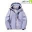 کاپشن دوپوش زنانه کاراکال مدل CA-C3101B رنگ یاسی با طراحی چندلایه، مناسب برای فعالیت‌های فضای باز در شرایط سرد و مرطوب