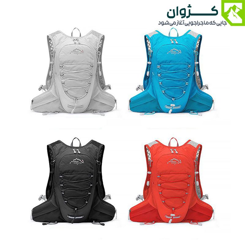 کوله رانینگ ۱۲ لیتری INOXTO مدل ۵۷۷ در چهار رنگ مشکی، آبی، قرمز و طوسی