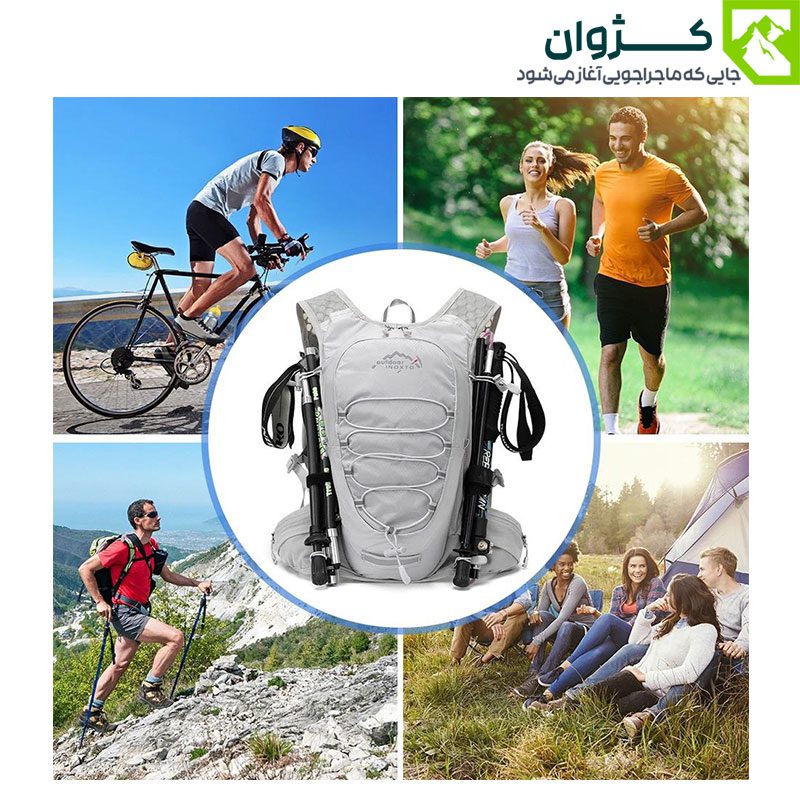 کوله رانینگ ۱۲ لیتری INOXTO مدل ۵۷۷ مناسب دویدن، دوچرخه‌سواری، کوهنوردی و طبیعت‌گردی سبک