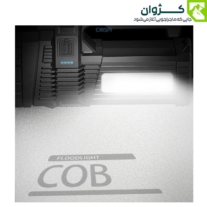 نور جانبی چراغ قوه اسمایلینگ شارک W5168-2 با فناوری COB، مناسب برای روشنایی محیطی در کمپینگ شبانه