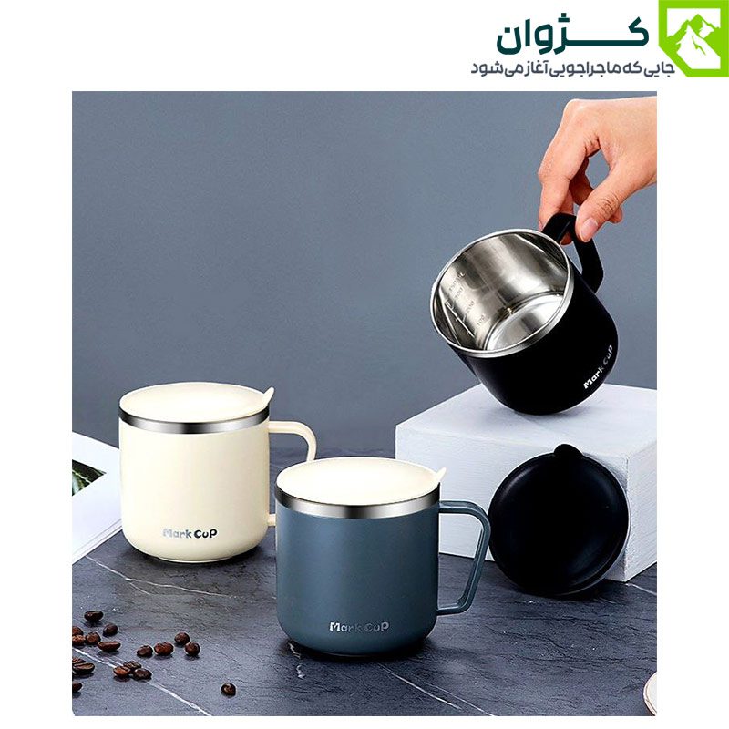 ماگ سفری Mark Cup 400 ml، ماگ سفری MARK CUP با ظرفیت 400 میلی لیتر، ماگ مارک کاپ، ماگ مسافرتی، ماگ مسافرتی Mark Cup، تراول ماگ، ماگ استیل Mark Cup، تراول ماگ Mark Cup، ماگ Mark cup