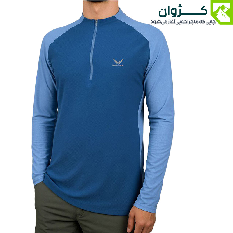 تیشرت نیم زیپ آستین بلند مردانه اسنوهاک کد SN-C2171، بلوز نیم زیپ مردانه اسنوهاک کد SN-C2171، بلوز مردانه اسنوهاک، بلوز مردانه، بلوز نیم زیپ مردانه