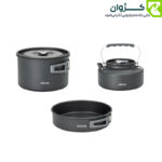ست ظروف ALOCS کد CW-C77، آشپزی در طبیعت، ظروف کمپینگ، ابزار آشپزی در طبیعت، ظروف پخت و پز در طبیعت، ظروف پخت و پز سفری، ظروف مسافرتی